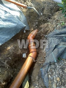 New residential drain installation