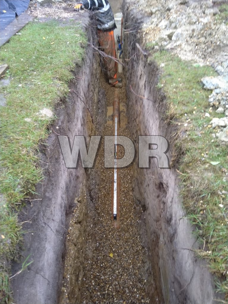 groundworks for new soak away