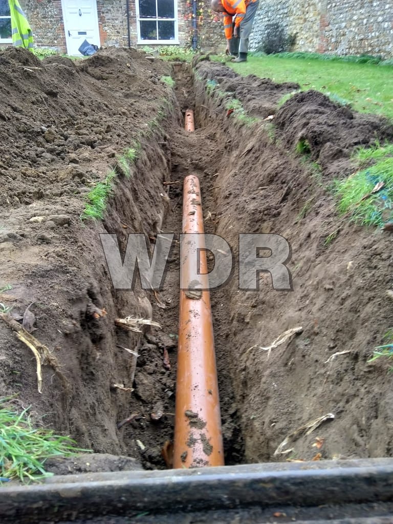 septic tank pipework