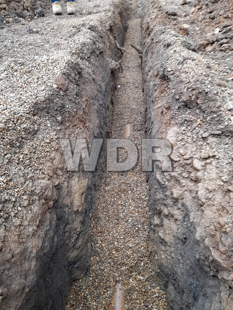 new residential sewer connection installation