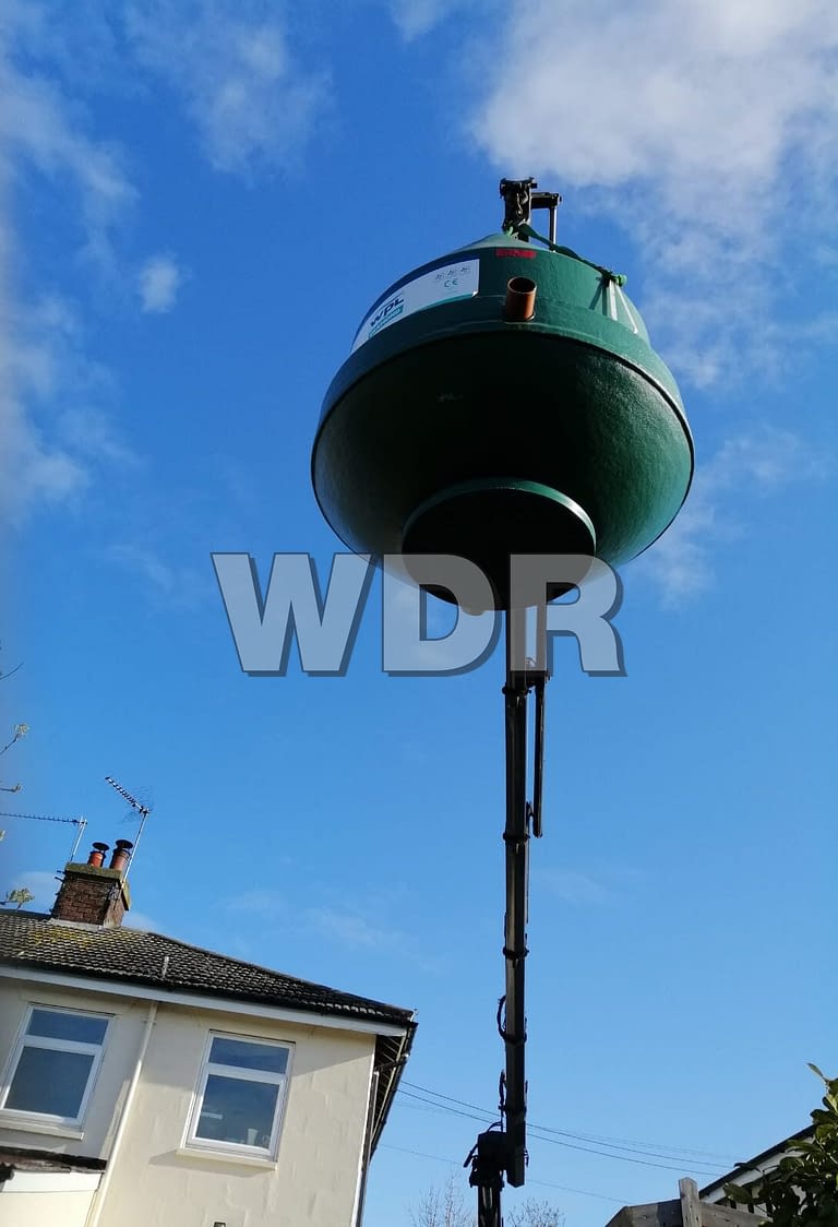 WPL Treatment Plant being lifted by crane